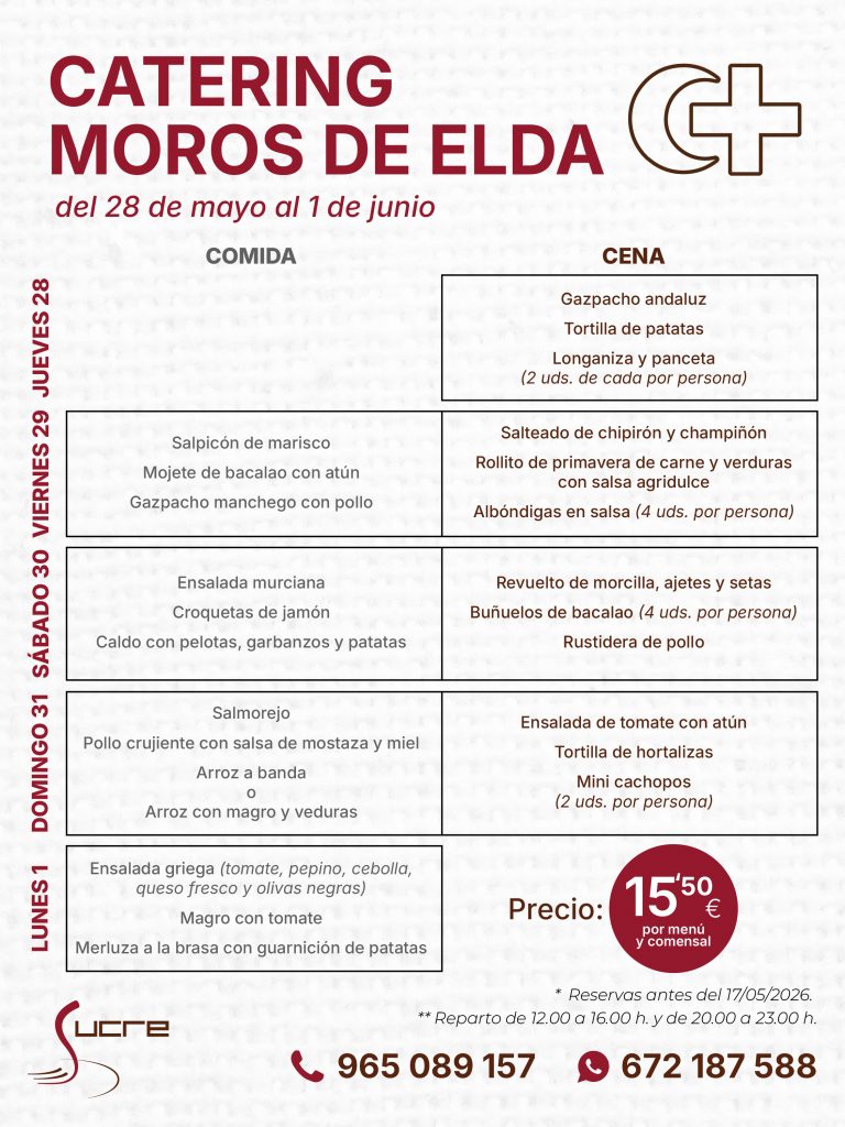 Catering Moros Elda 2026